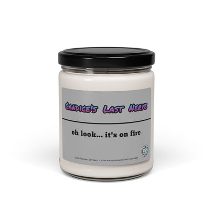 PERSONALIZED Last Nerve Candle, Funny Candle, Custom Name Candle, Funny Gift, Mom Gift, Scented Soy Candle, 9oz - Chop'D Ratz Garage