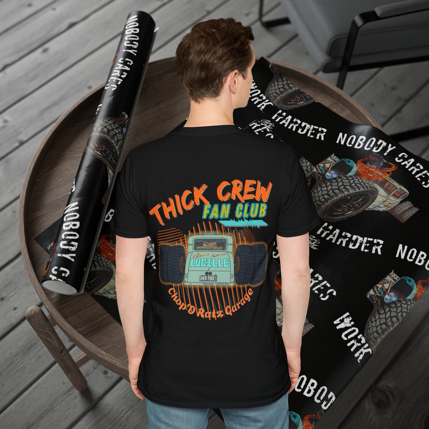 Thick Crew Fan Club T-Shirt — Vintage Hot Rod Truck Graphic Shirt - Chop'D Ratz Garage