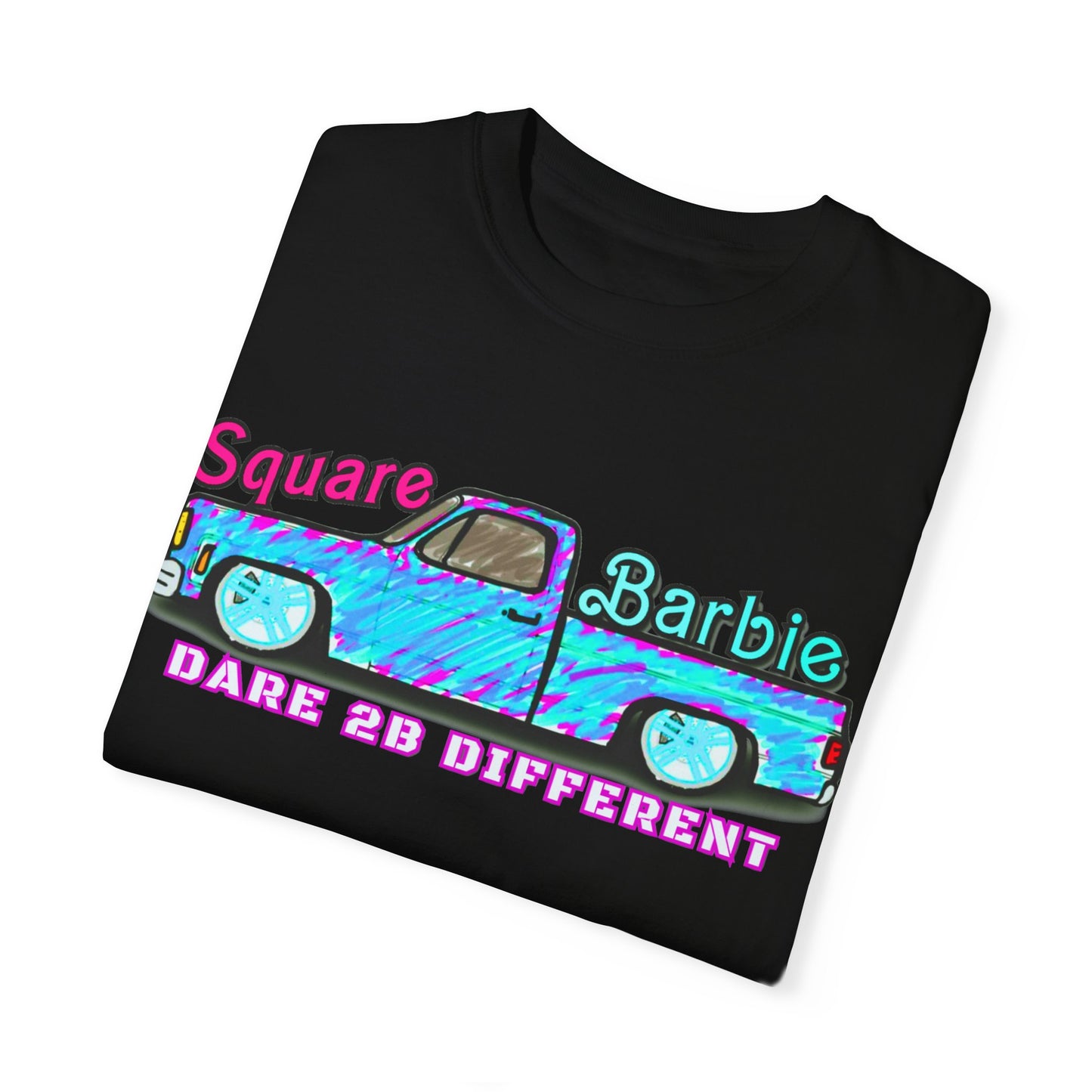 Dare to Be Different SquareBarbie T-Shirt - Unisex Garment-Dyed Popular Comfort Colors Tee