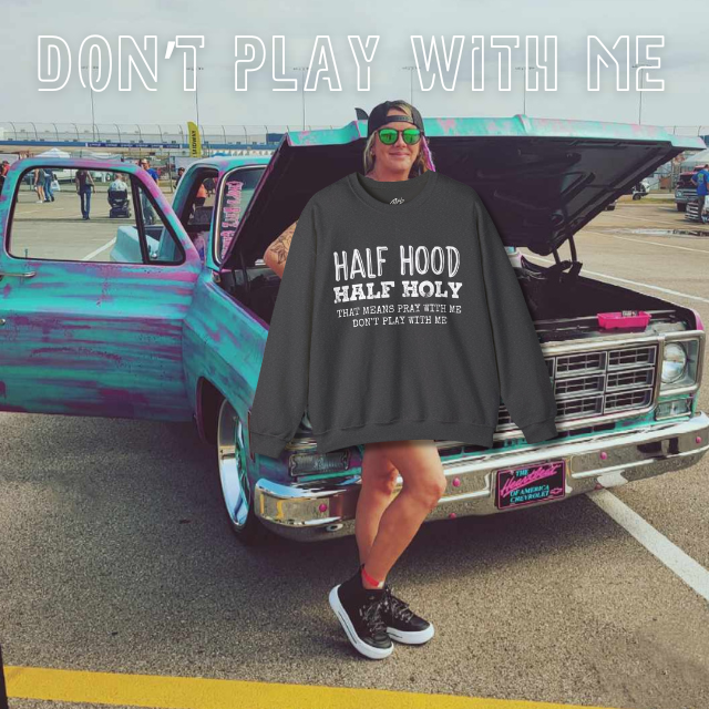 HALF HOOD HALF HOLY Uni Sweatshirt WHT - Chop'D Ratz Garage