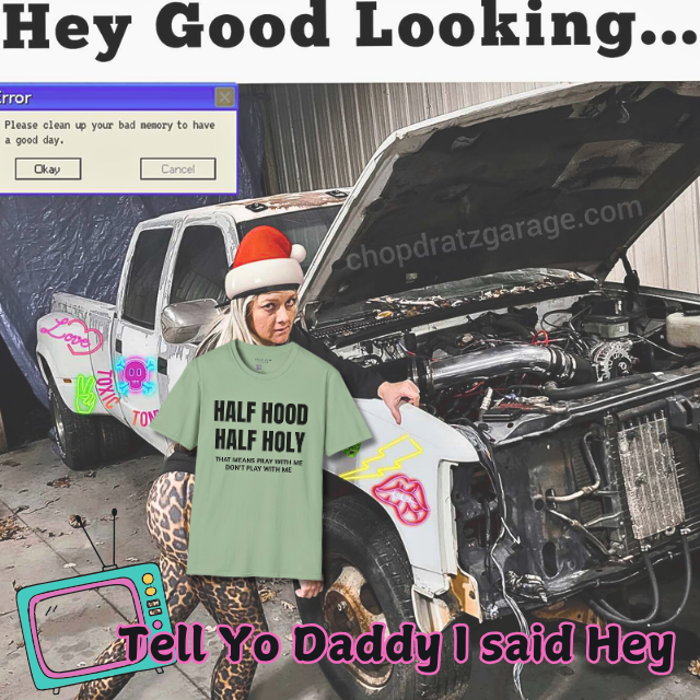 HALF HOOD HALF HOLY Unisex T-Shirt SALE - Chop'D Ratz Garage
