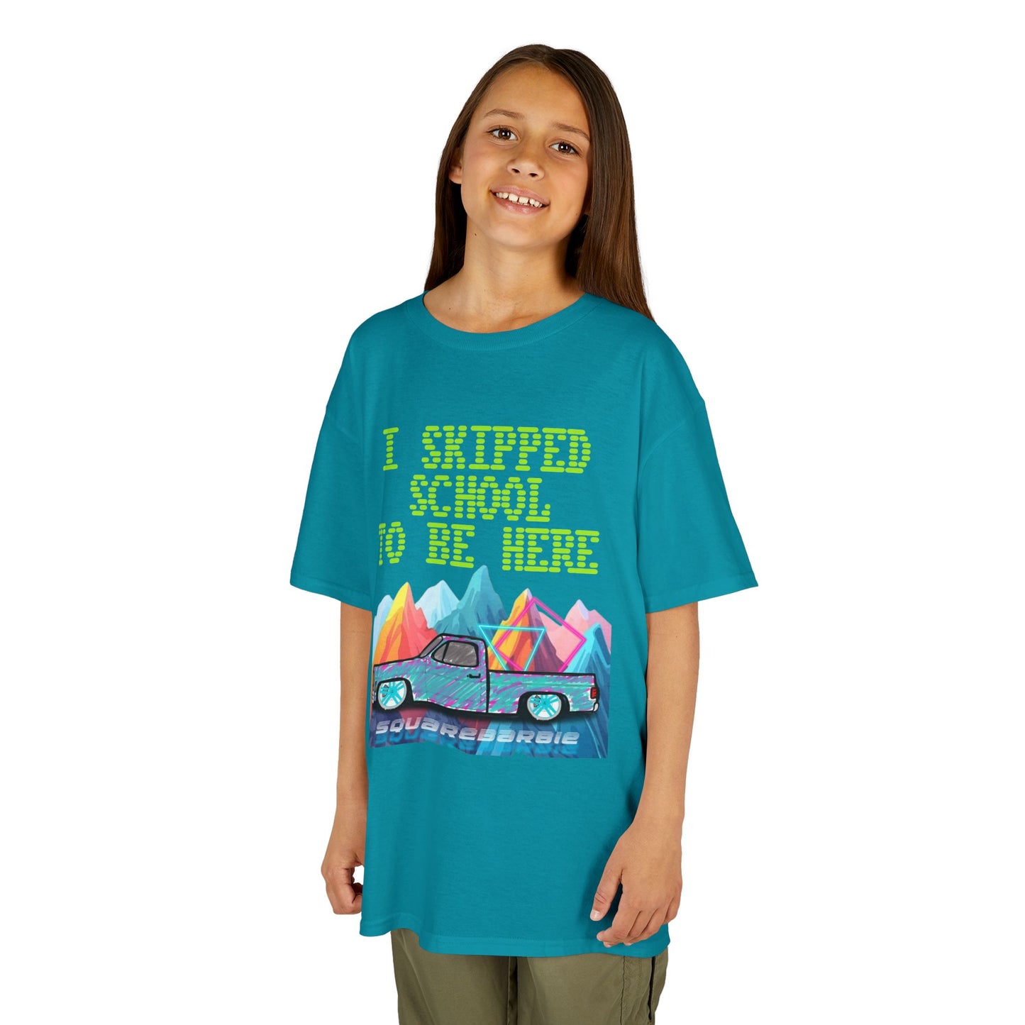 SquareBarbie Mini Nats Funny Kids Tee - 'I Skipped School to Be Here' Graphic Shirt