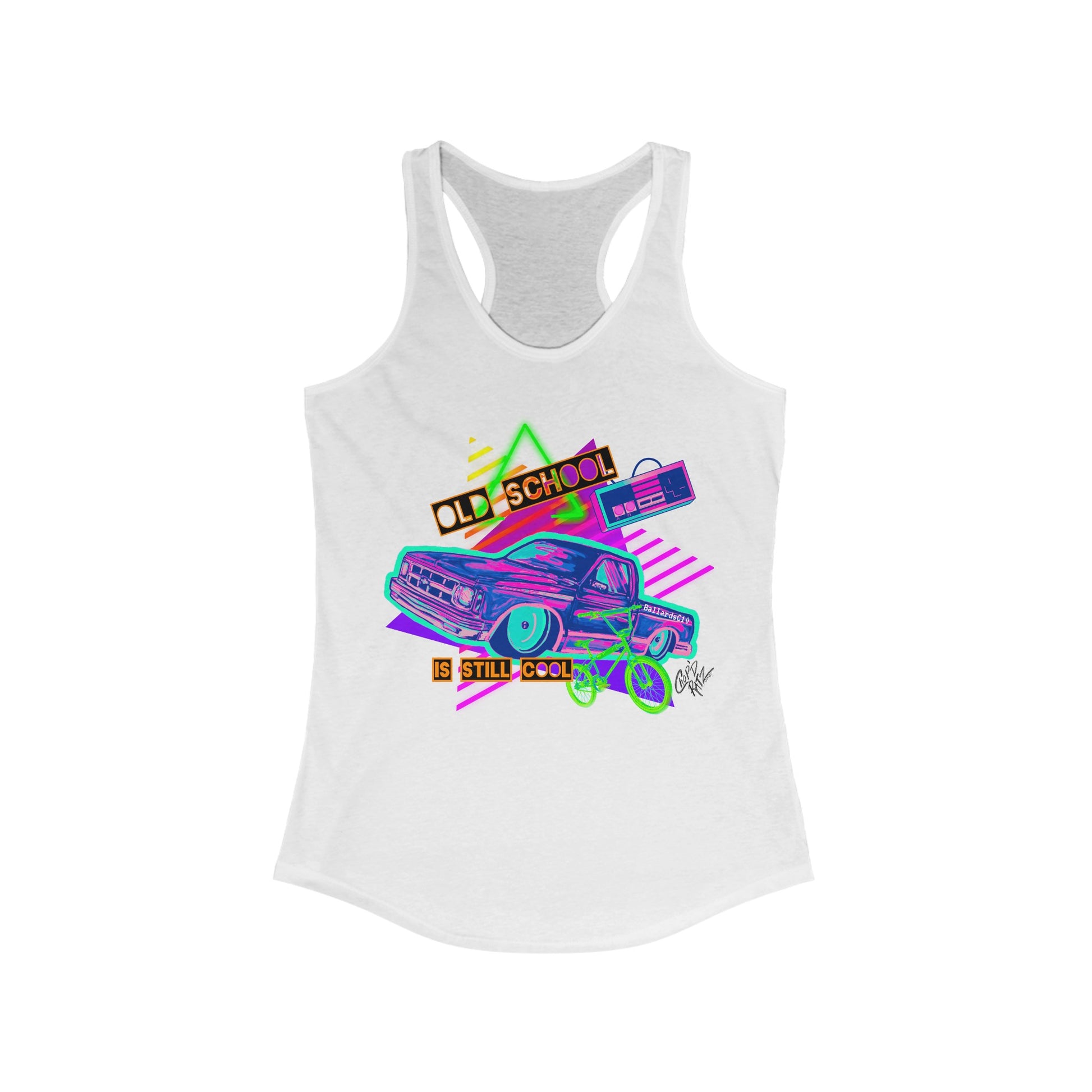 OLD SCHOOL BALLARDSC10 Women's Racerback Tank - Chop'D Ratz Garage