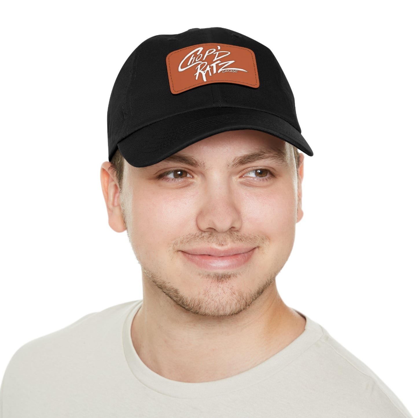 CRG Dad Hat w/ Leather Patch - Chop'D Ratz Garage