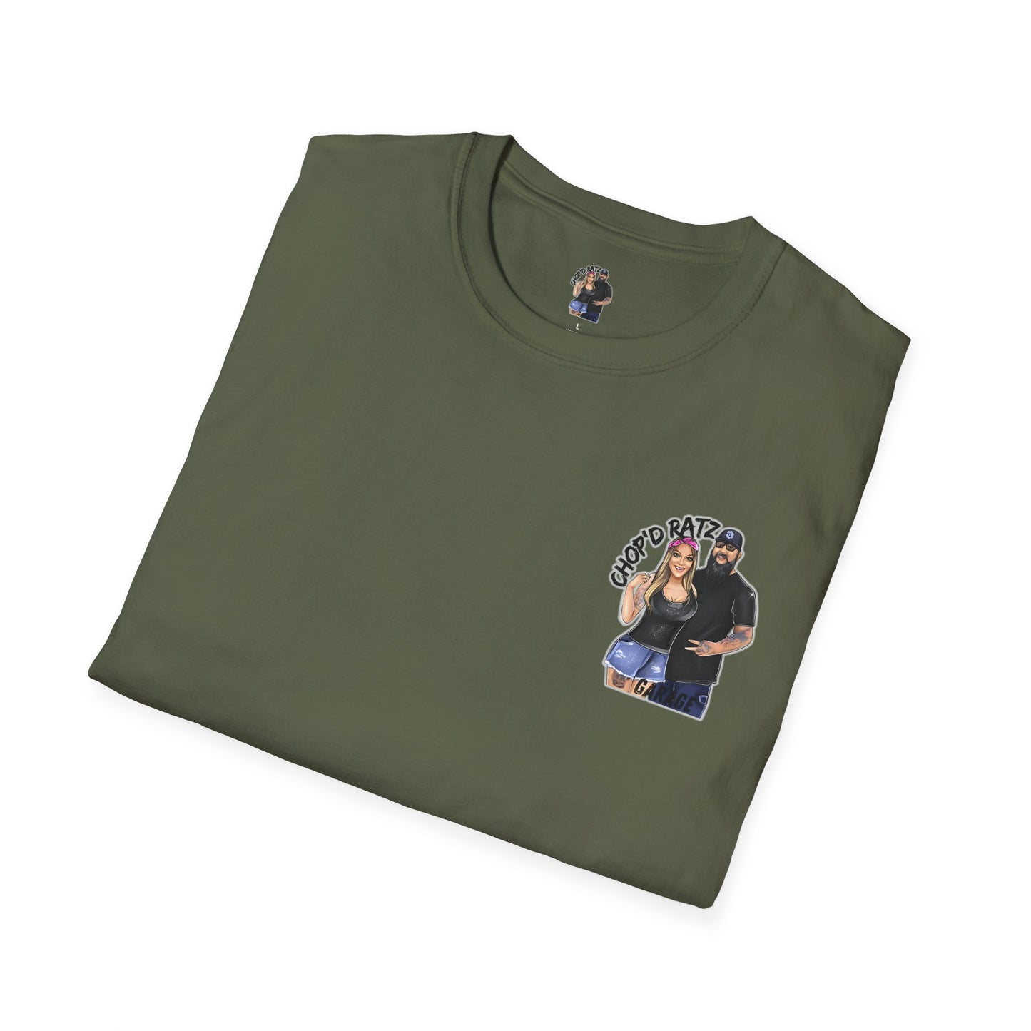 Power Couple Tee, Chop'D Ratz Garage, Graphic T-Shirt, Unisex Casual