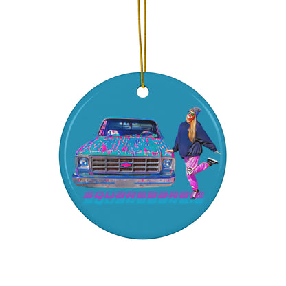 SQUAREBARBIE Ceramic Ornament - Chop'D Ratz Garage