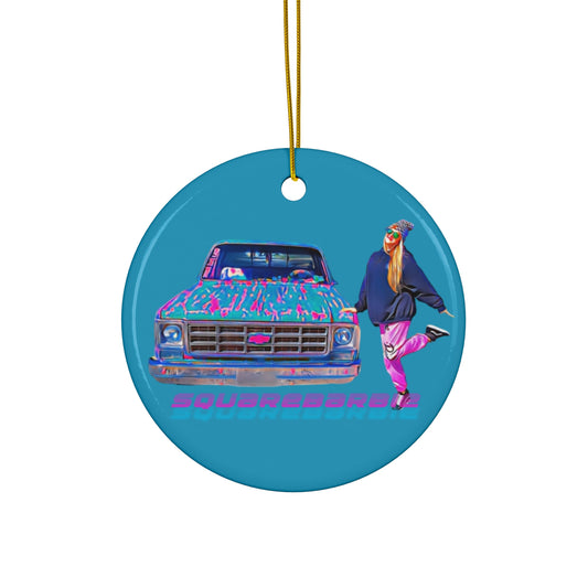 SQUAREBARBIE Ceramic Ornament - Chop'D Ratz Garage