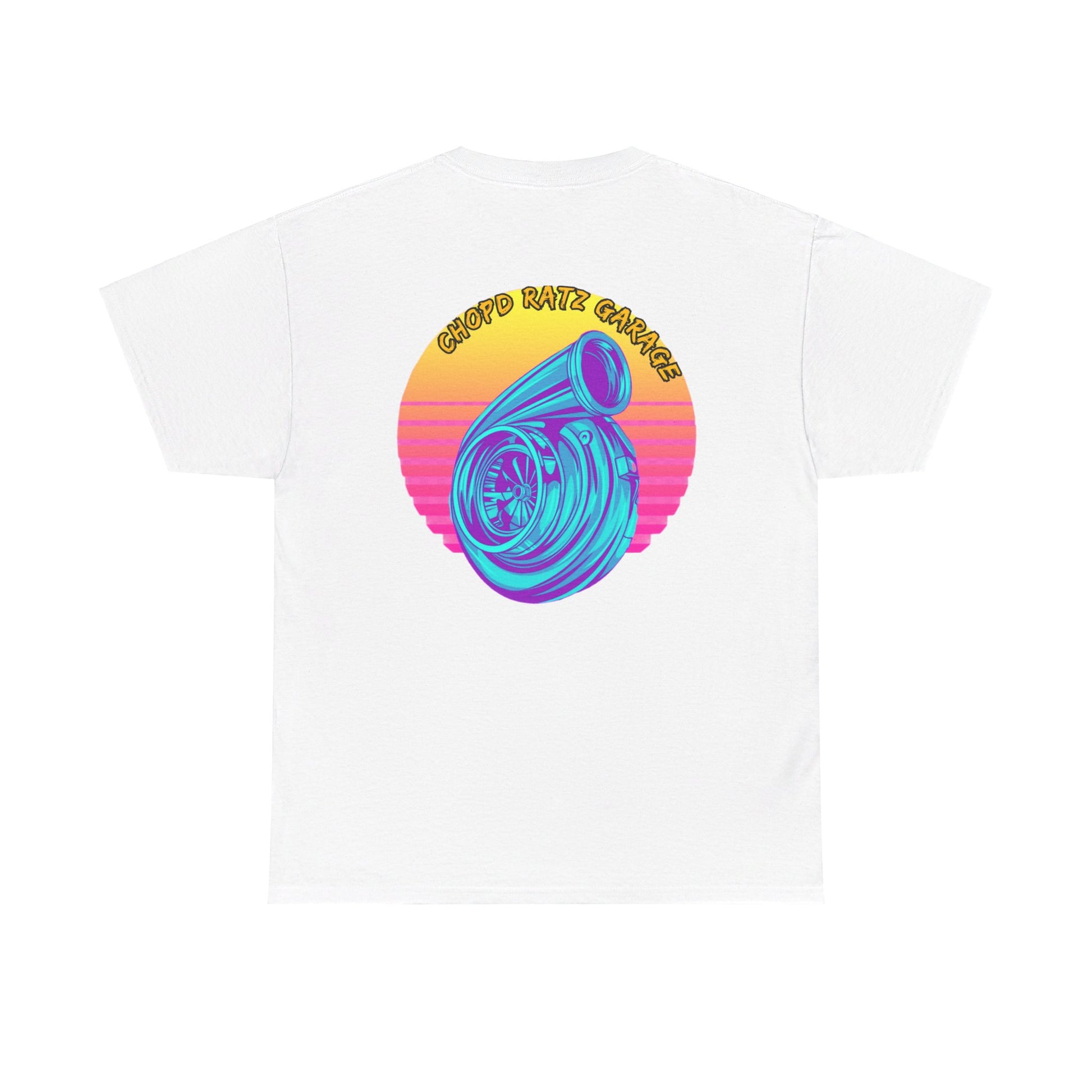 RETRO TURBO *BLACK* Unisex Heavy Cotton Tee - Chop'D Ratz Garage