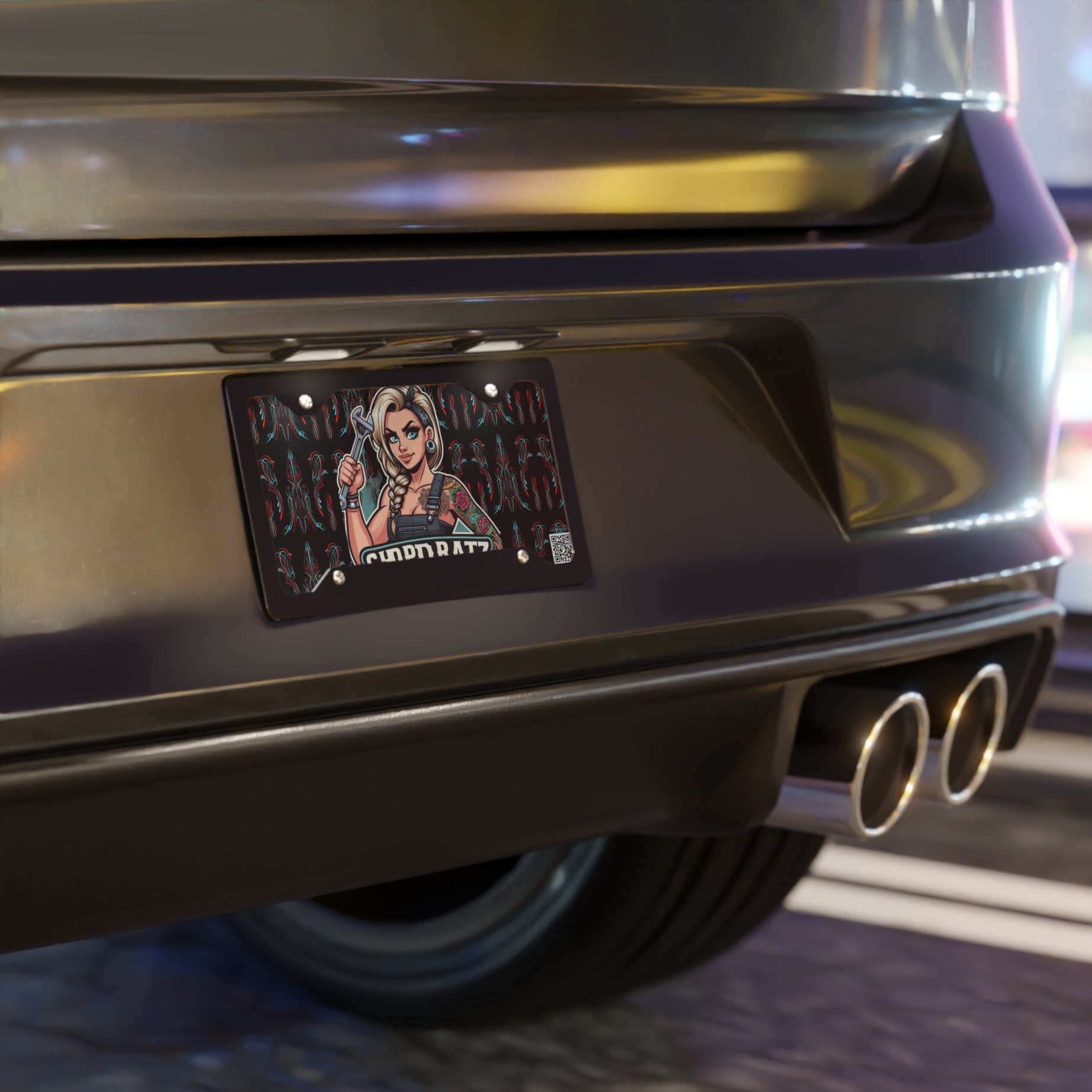 CRG BOSS BABE LICENSE PLATE
