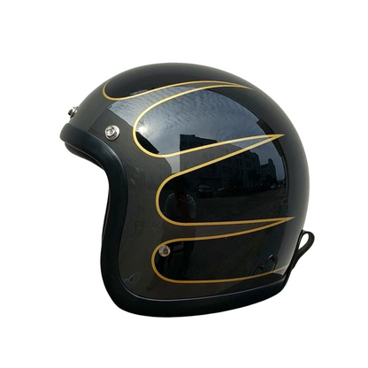 Chopper Low Profile Vintage Motorcycle Helmet - DOT & ECE Approved