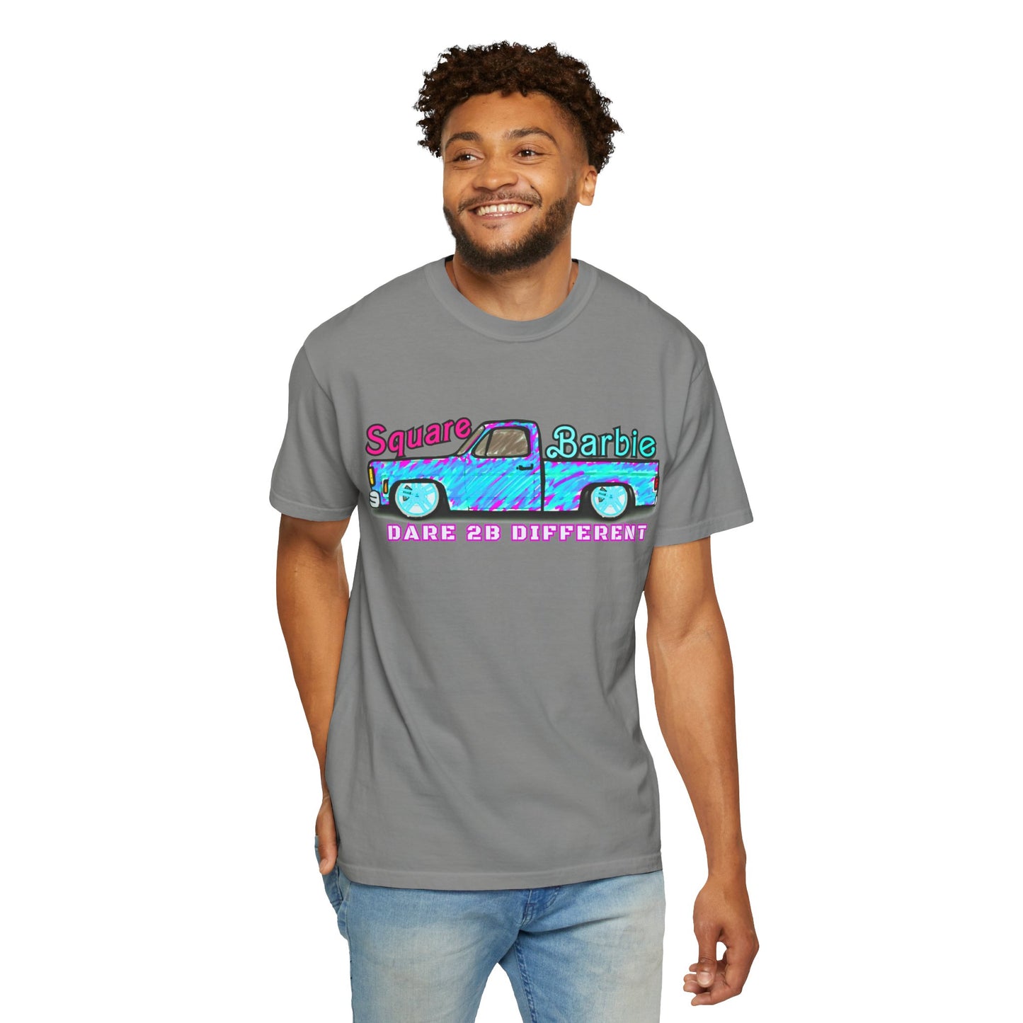 Dare to Be Different SquareBarbie T-Shirt - Unisex Garment-Dyed Popular Comfort Colors Tee