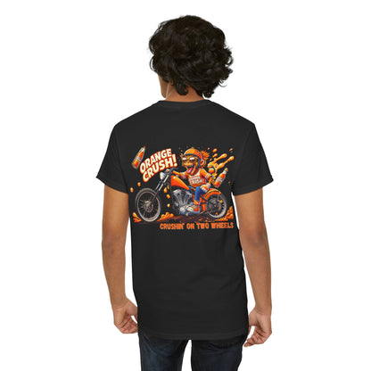 Orange Crush Custom Chopper T-Shirt — Daman's Motorcycle Design - Chop'D Ratz Garage