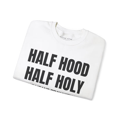 HALF HOOD HALF HOLY Unisex Sweatshirt - Chop'D Ratz Garage