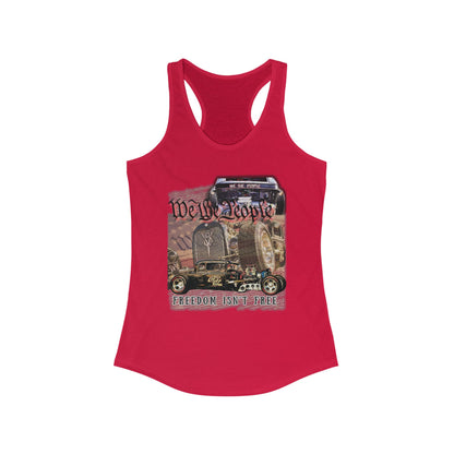 THE HEGG Rat Rod Patriotic Freedom Isn't Free Women’s Racerback Tank Top