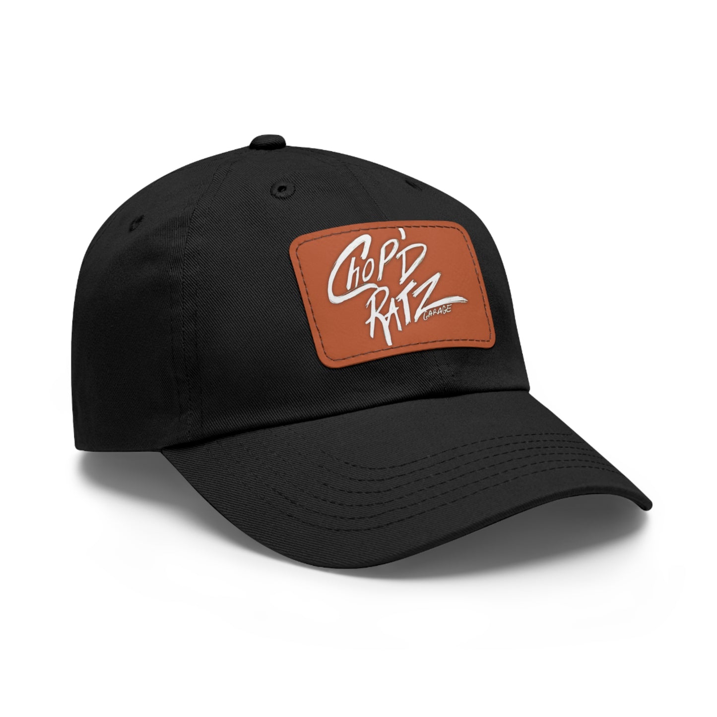 CRG Dad Hat w/ Leather Patch - Chop'D Ratz Garage