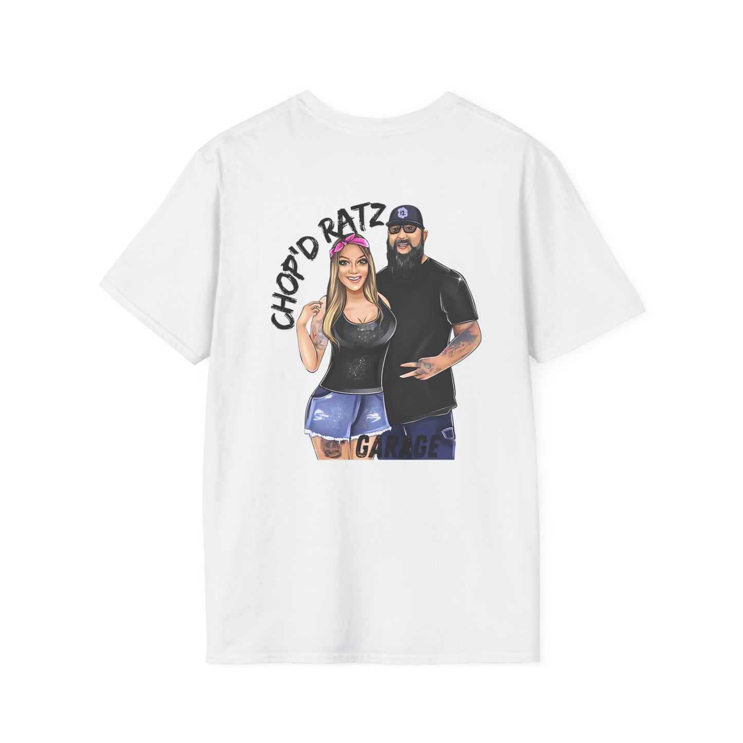 Power Couple Tee, Chop'D Ratz Garage, Graphic T-Shirt, Unisex Casual