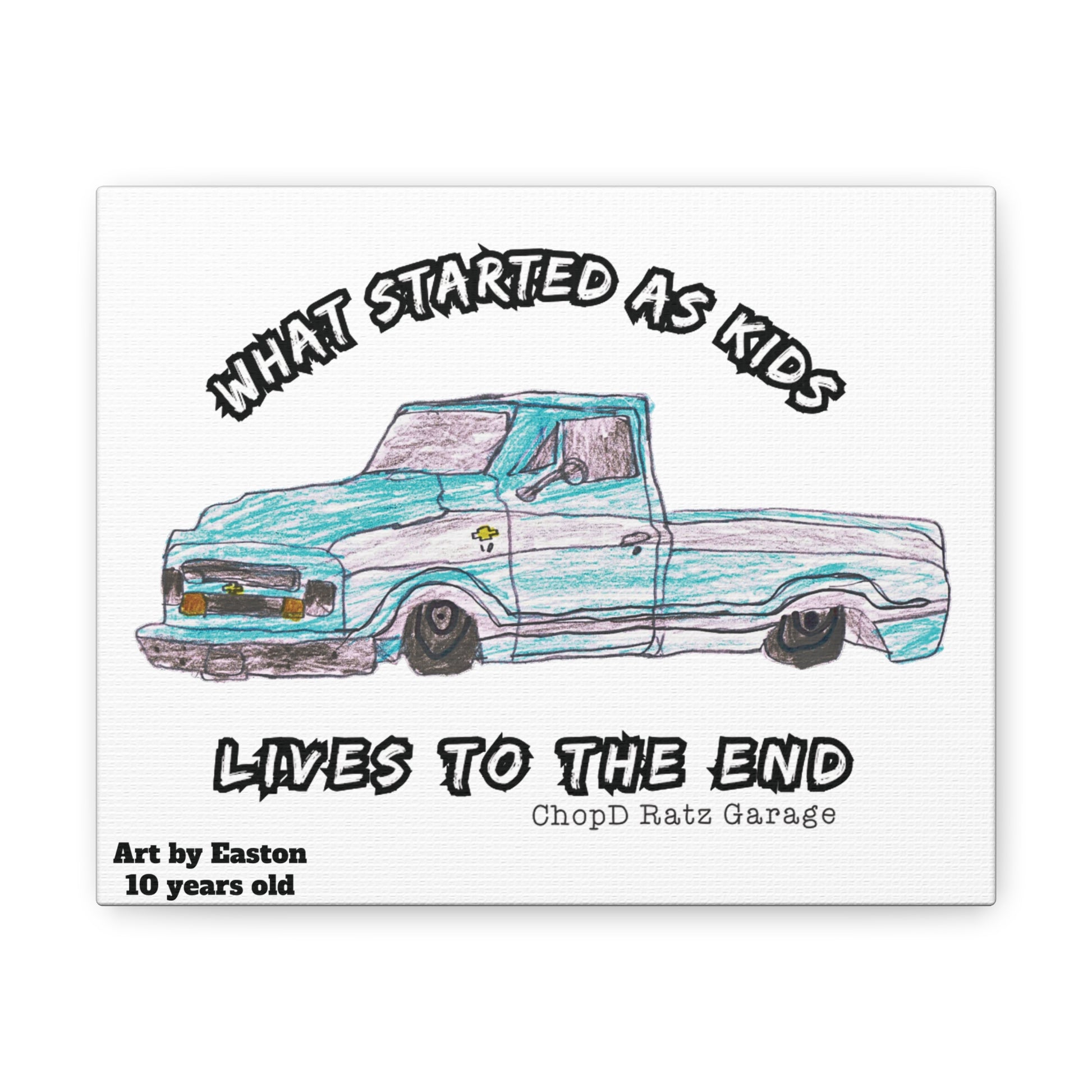 ART by EASTON C10 Canvas Gallery Wraps WHITE - Chop'D Ratz Garage