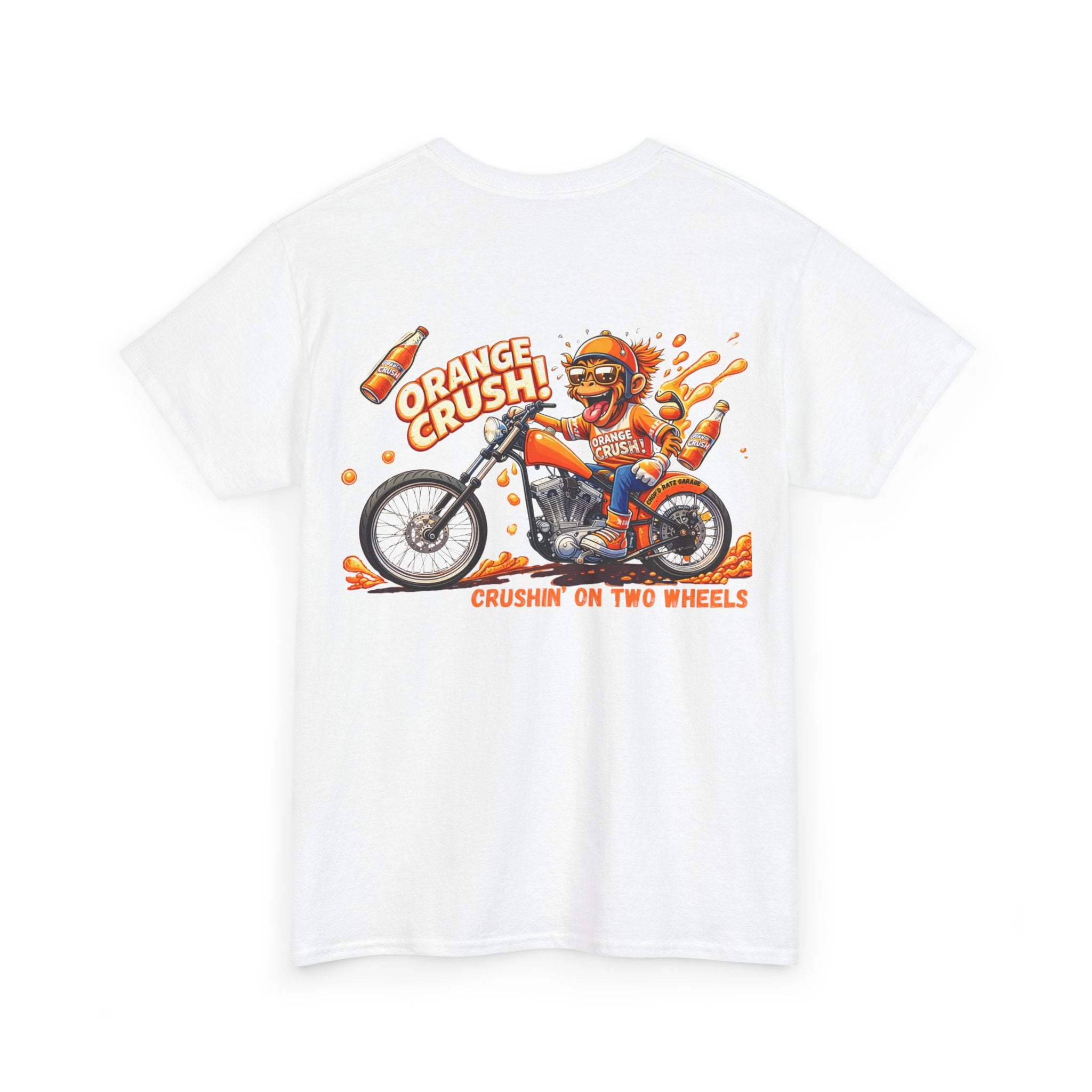 Orange Crush Custom Chopper T-Shirt — Daman's Motorcycle – Chop'D