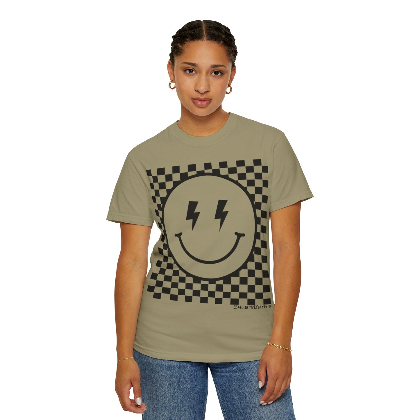 Retro Smiley Groovy Shirt | Checkered Shirt | Groovy Retro Tee | Trendy Aesthetic | Comfort Colors Graphic Tee | Vintage-inspired Graphic Shirt