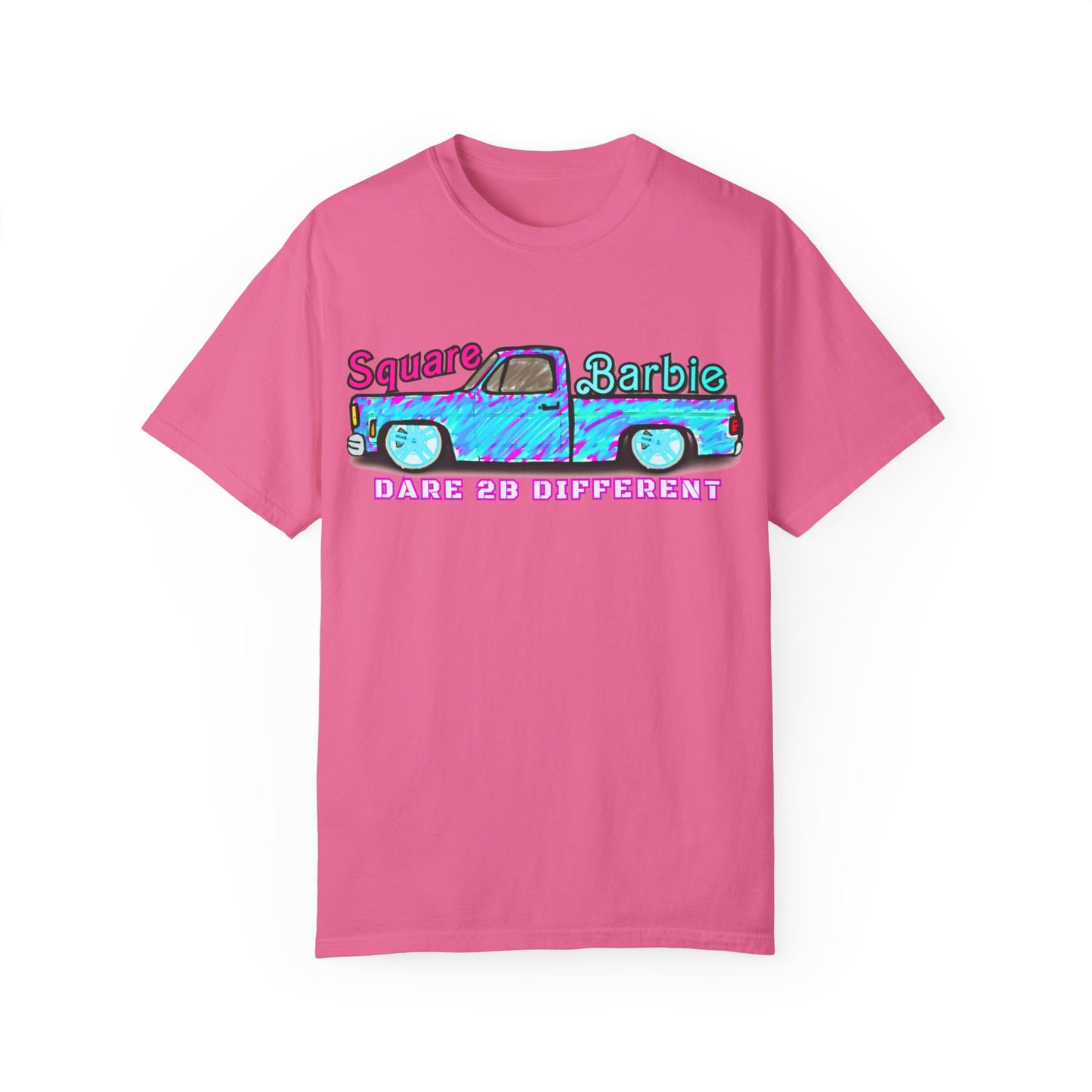 Dare to Be Different SquareBarbie T-Shirt - Unisex Garment-Dyed Popular Comfort Colors Tee
