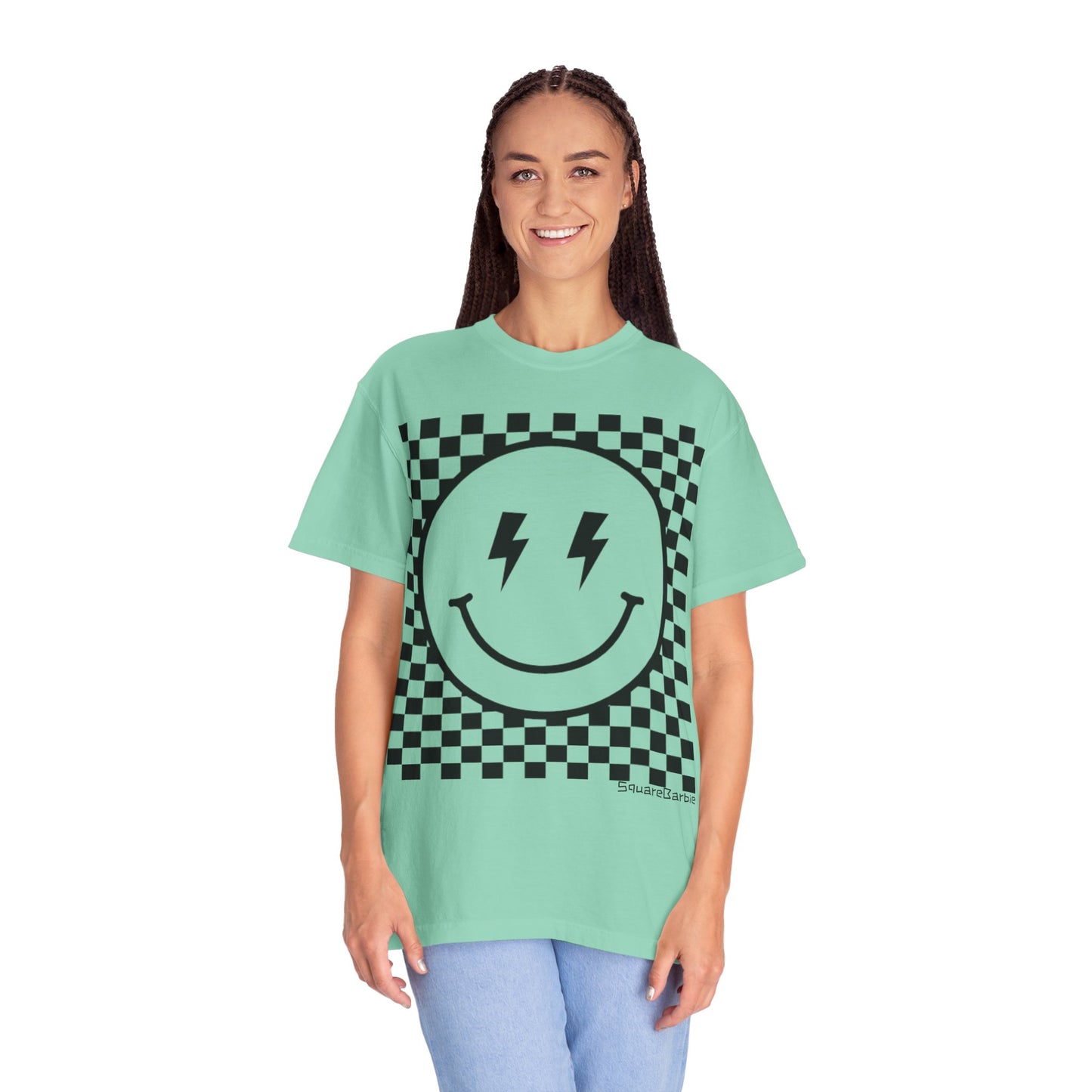 Retro Smiley Groovy Shirt | Checkered Shirt | Groovy Retro Tee | Trendy Aesthetic | Comfort Colors Graphic Tee | Vintage-inspired Graphic Shirt