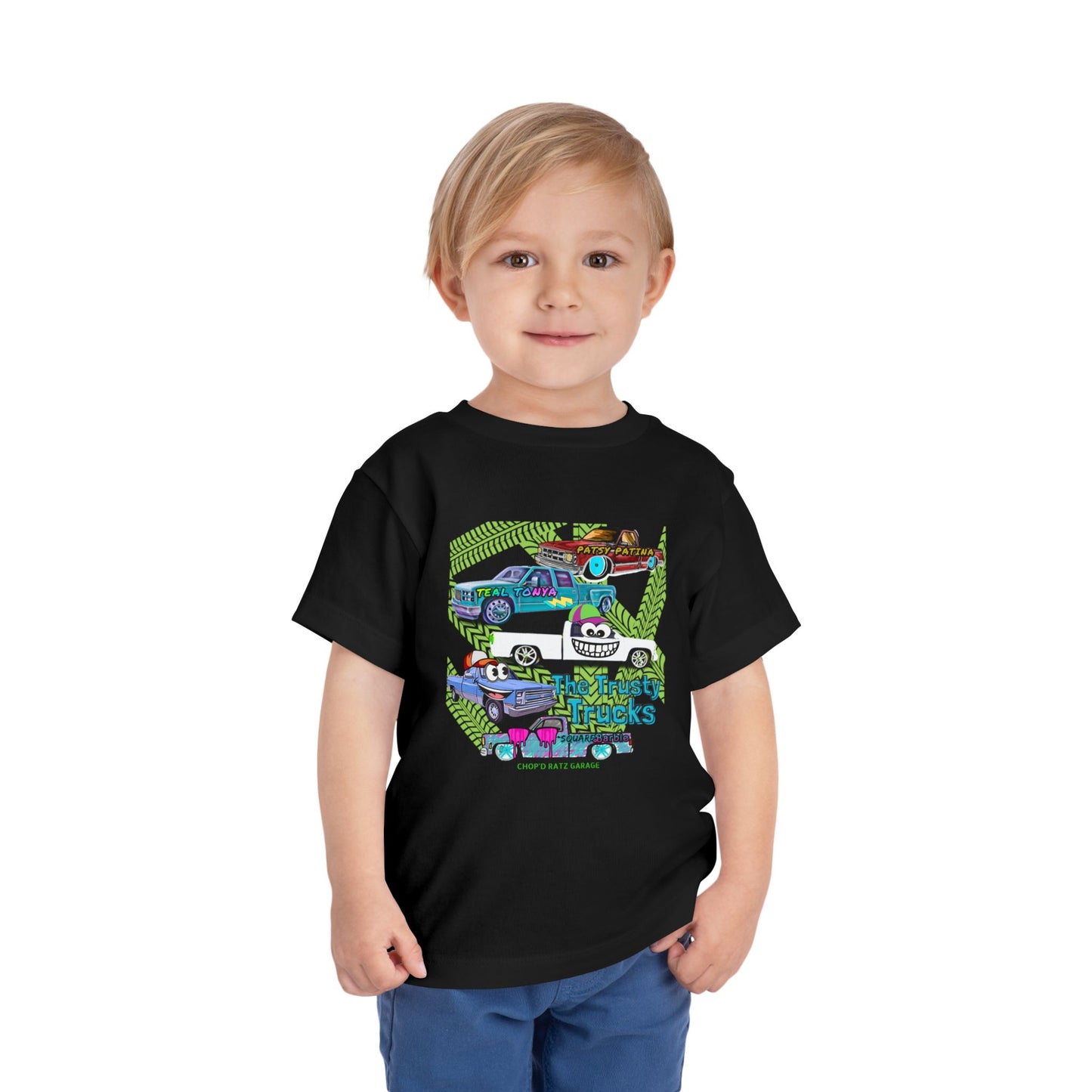TRUSTY TRUCKS Toddler Tee - Graphic Shirt 2T - 5T
