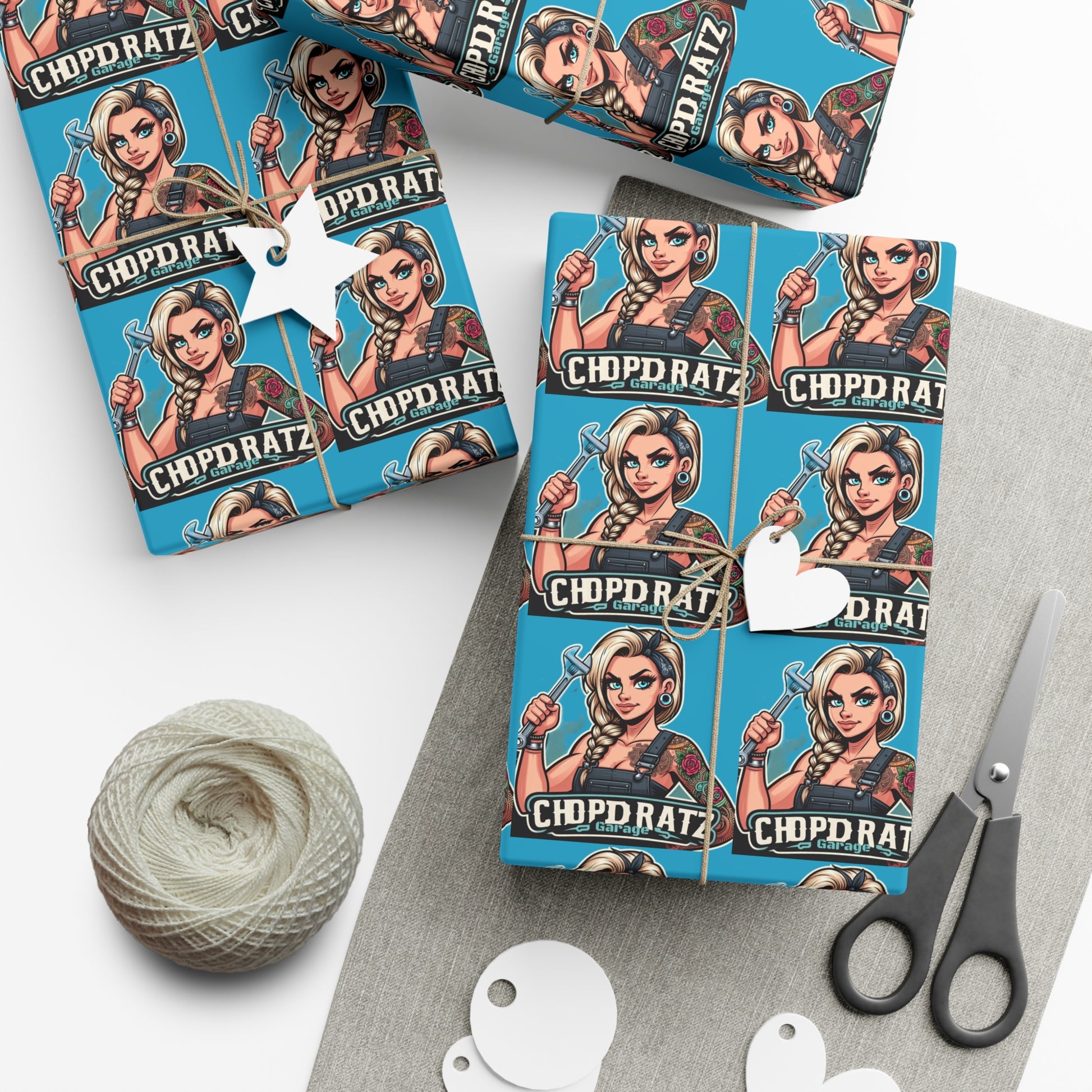 CRG Boss Lady Gift Wrap Paper - Chop'D Ratz Garage