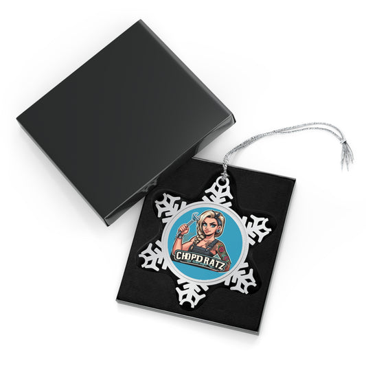 CRG Boss Lady Pewter Snowflake Ornament - Chop'D Ratz Garage