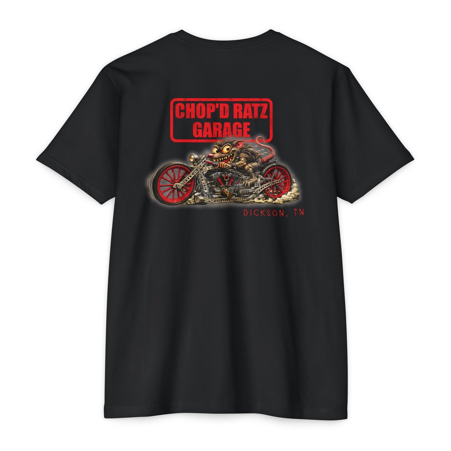 HUCKLEBERRY Rat Motorcycle T-Shirt — "Chop'D Ratz Garage" Vintage Tee - Chop'D Ratz Garage
