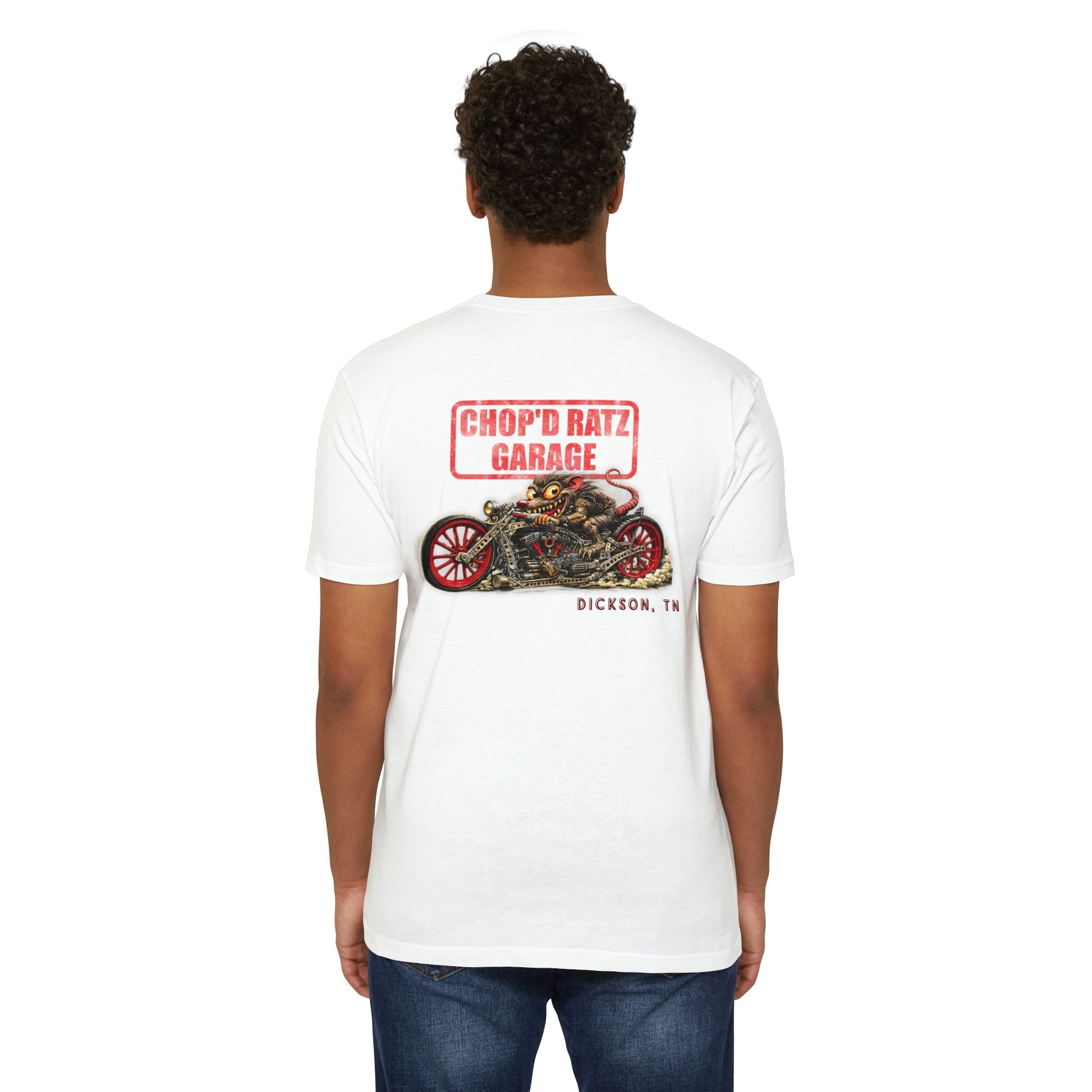 HUCKLEBERRY Rat Motorcycle T-Shirt — "Chop'D Ratz Garage" Vintage Tee - Chop'D Ratz Garage