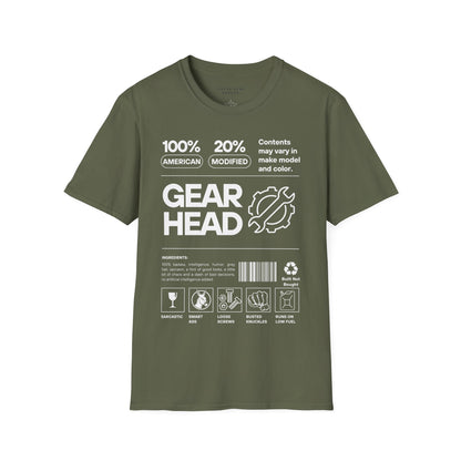 GEARHEAD 100% Unisex Shirt - Chop'D Ratz Garage