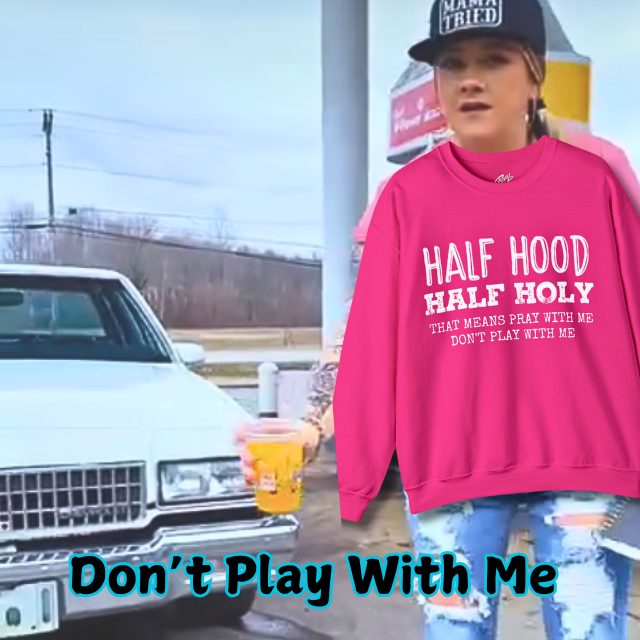 HALF HOOD HALF HOLY Uni Sweatshirt WHT - Chop'D Ratz Garage