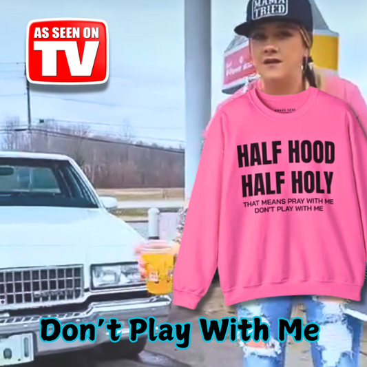 HALF HOOD HALF HOLY Unisex Sweatshirt - Chop'D Ratz Garage