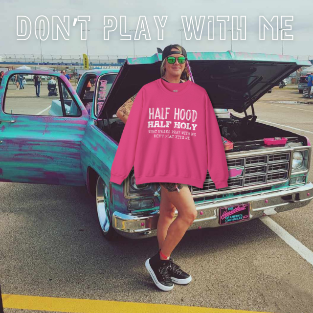 HALF HOOD HALF HOLY Uni Sweatshirt WHT - Chop'D Ratz Garage