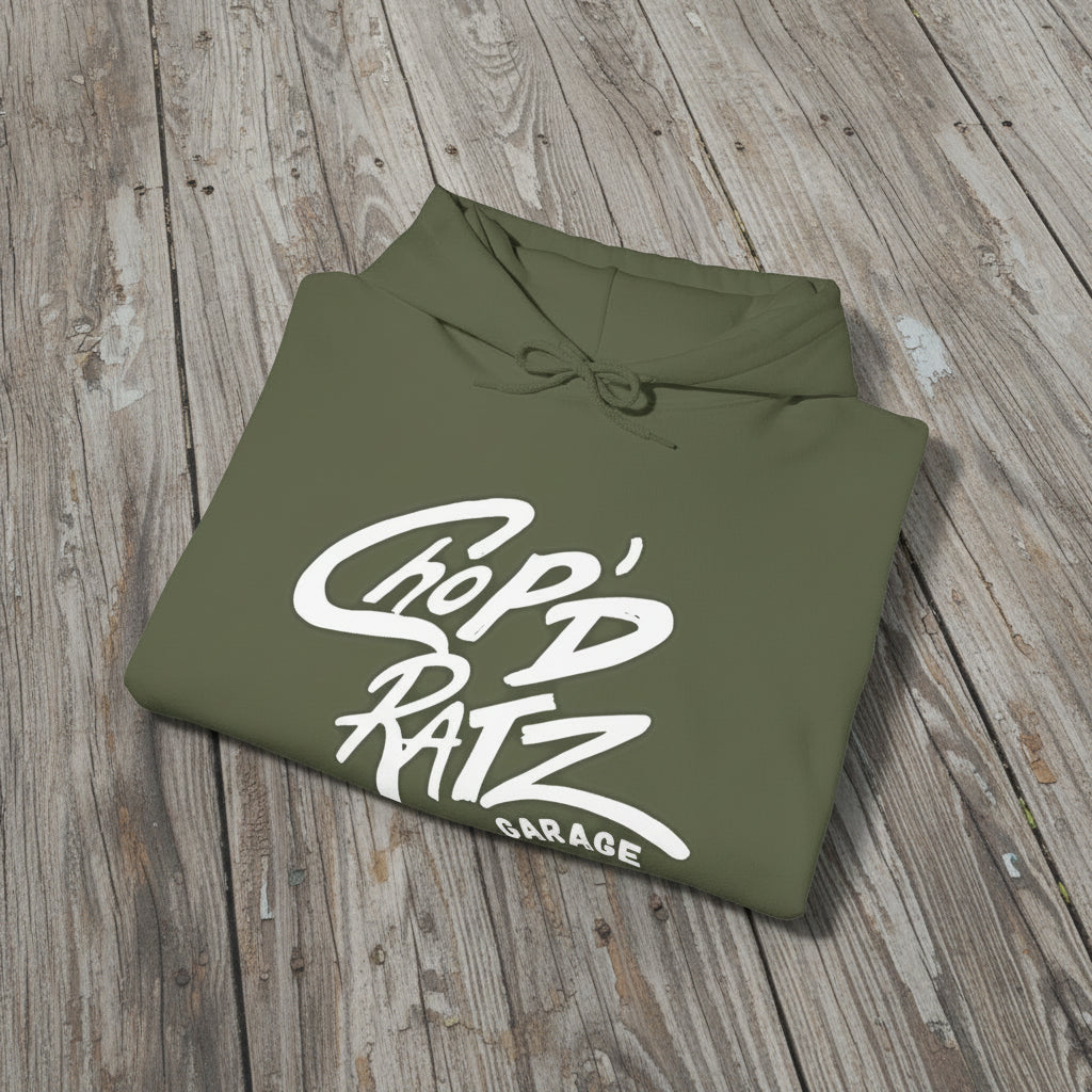 Folded military green hoodie