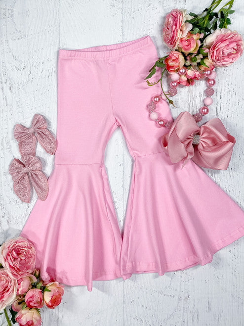 Light Pink Bell Bottom Pants girls - Chop'D Ratz Garage