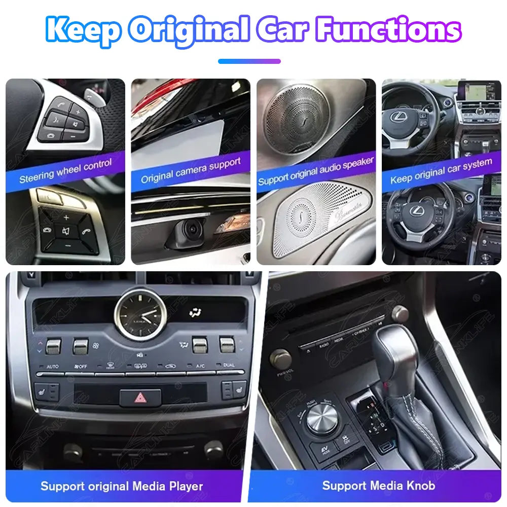 12.3 Inch Linux Touch Screen For Lexus GS 2012-2020 Wireless Carplay Android Auto Car Radio