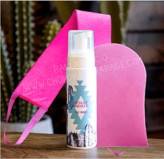 DESERT BRONZE Self-Tanner and Mitt - Chop'D Ratz Garage