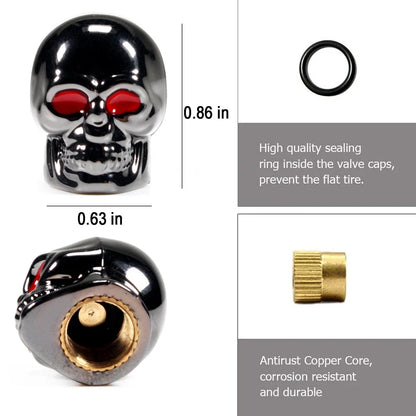 ABS Skull Valve Stem Caps