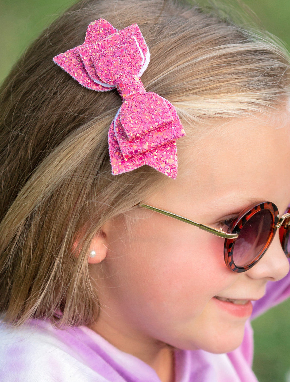 Large Glitter CLIPPIES Bow - Chop'D Ratz Garage