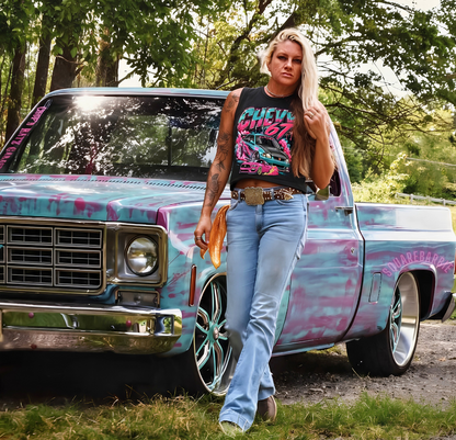 ICONIC, FUNNY PINK CAR SHIRT *NEW* - Chop'D Ratz Garage