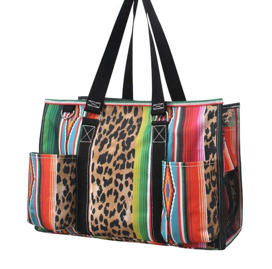 Serape Leopard Organizer Tote Bag - Chop'D Ratz Garage