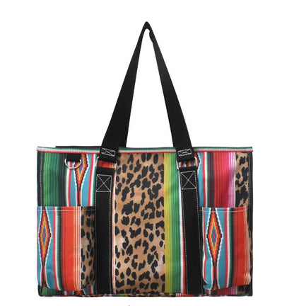 Serape Leopard Organizer Tote Bag - Chop'D Ratz Garage