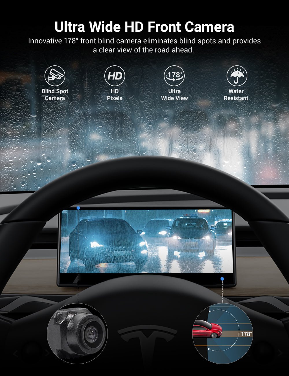 TESERY F9 Pro Screen Dashboard Display With Carplay & Android Auto for Model 3 / Model Y