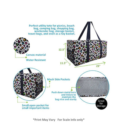 Poppin' Cheetah Large Tote - Chop'D Ratz Garage